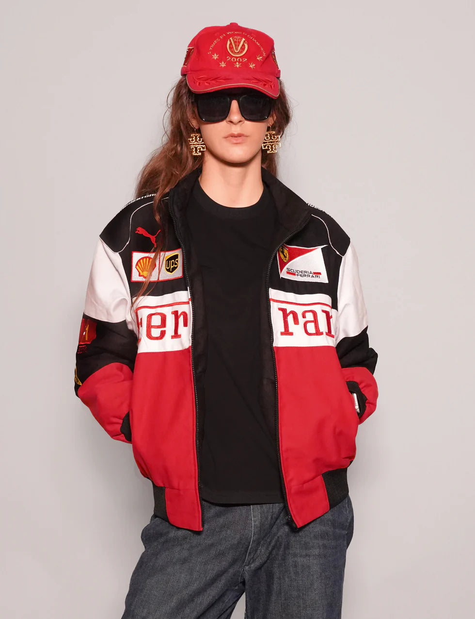 GLOID Ferrari Style Tri-Color Jacket – High-Speed Streetwear